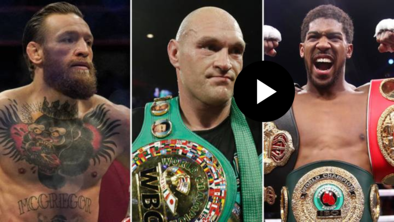 Conor McGregor Anthony Joshua and Tyson Fury