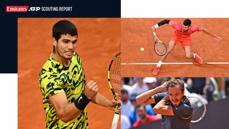 Medvedev Djokovic and Alcaraz Roland-Garros