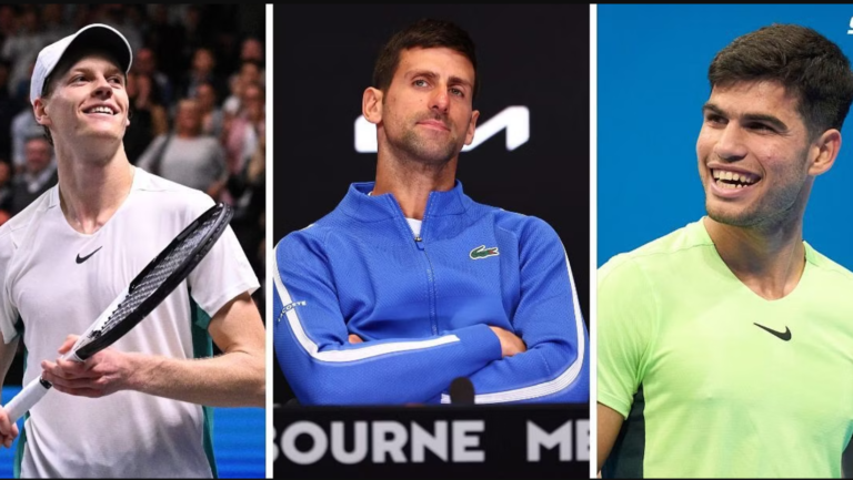 Novak Djokovic Carlos Alcaraz Jannik Sinner